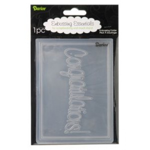 Congratulations - Darice Embossing folder